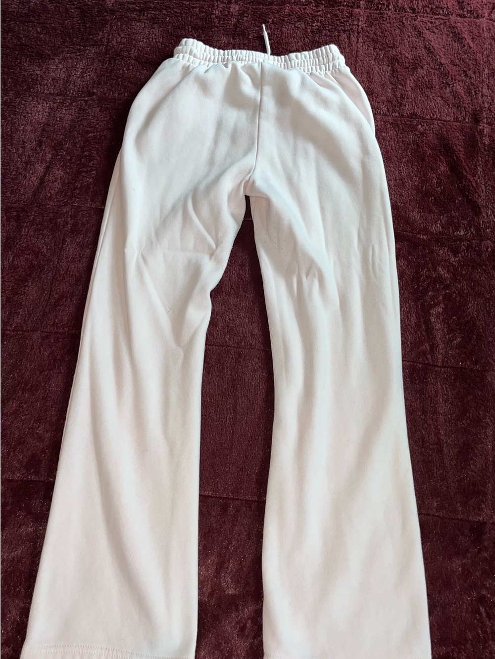 Women's White Pull-On Track Joggers